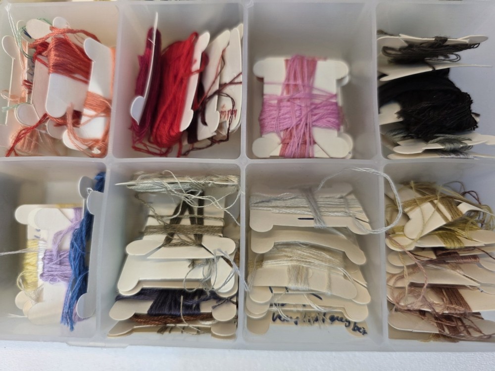 Embroidery Floss Thread Carded With Storage Box Assorted Colors