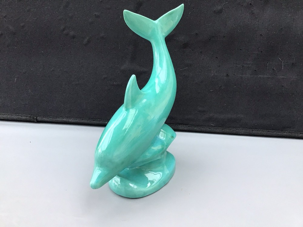 ANGLIA POTTERY TURQUOISE DOLPHIN AP165
