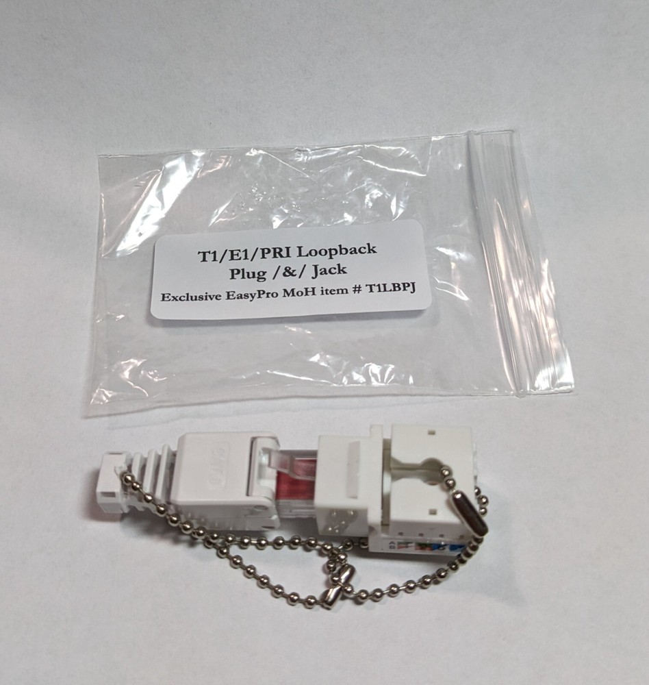 T1/E1/PRI Carrier or Equipment Loopback Plug and Jack RJ45 Testers Loop back