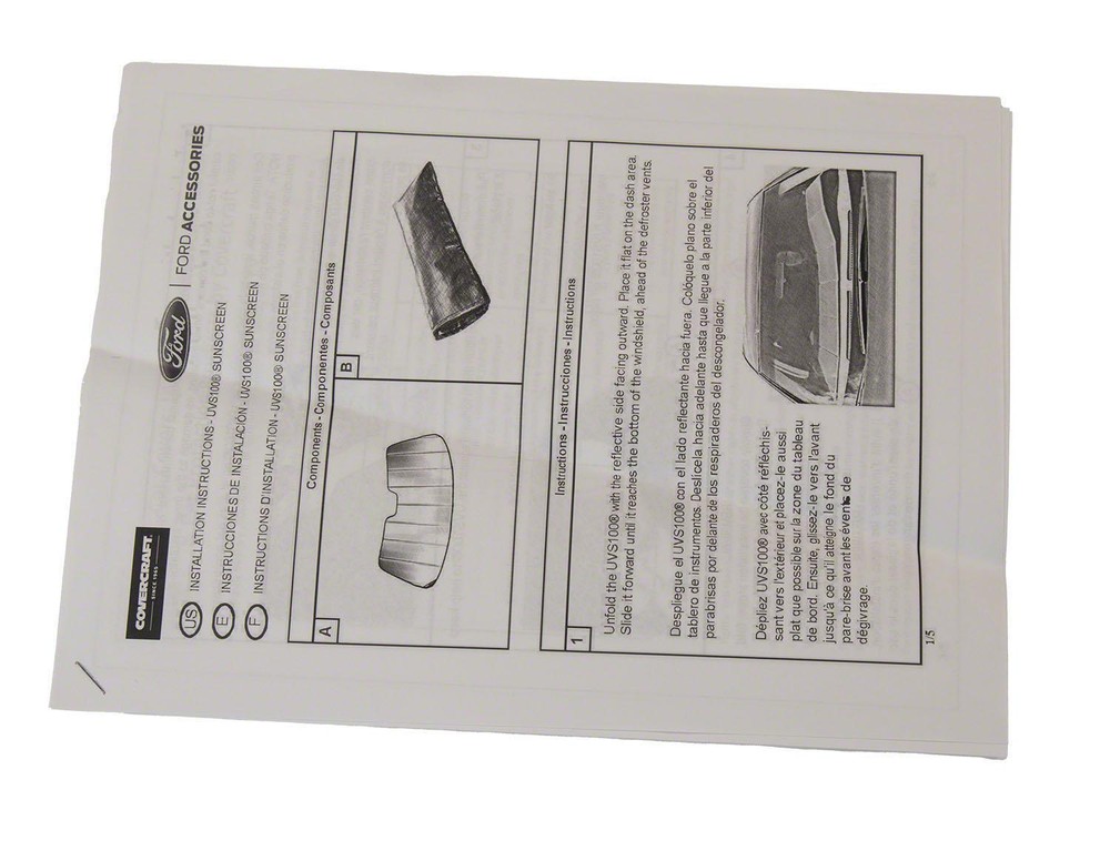 F-150® 2021-2024 UVS 100 Custom Sun Shade Sunscreen Interior UV Rays Protector