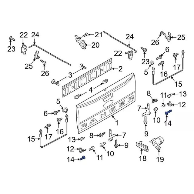 Genuine Ford Tailgate Hinge Bolt W710261-S437