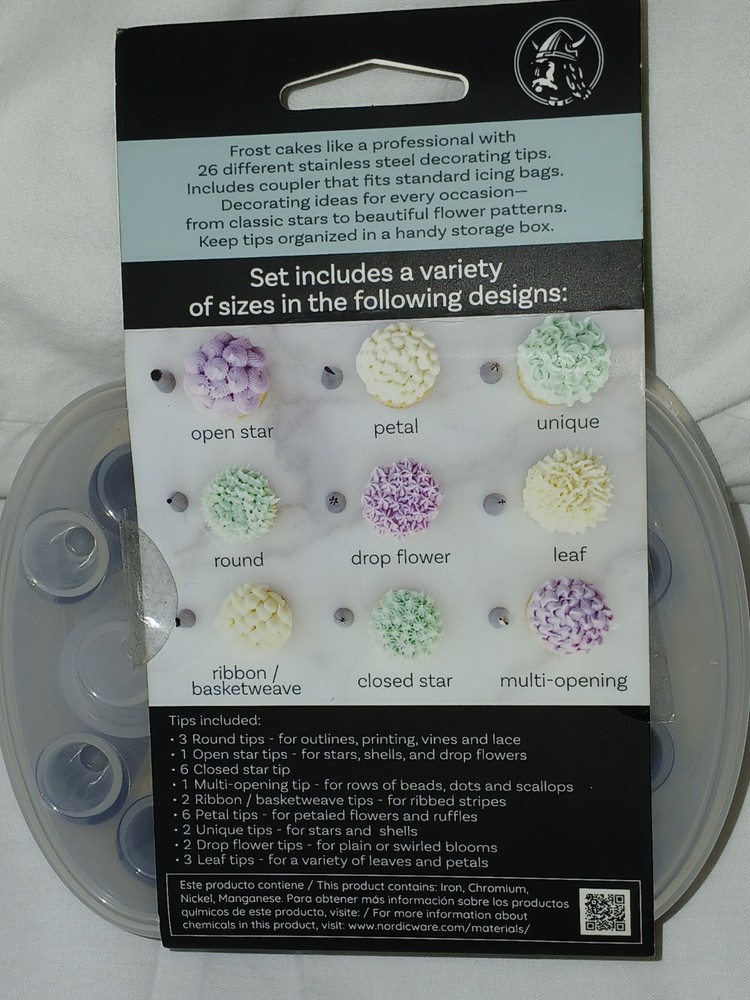 NEW Nordic Ware Artisan Decorating Tip Set 27 Pc