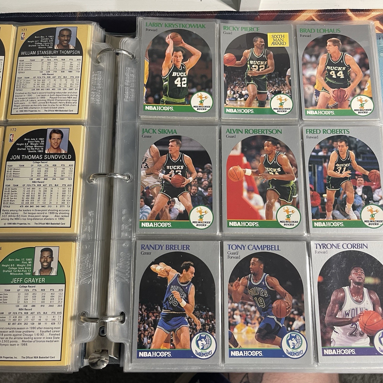 Binder Full of Vintage Basketball Cards