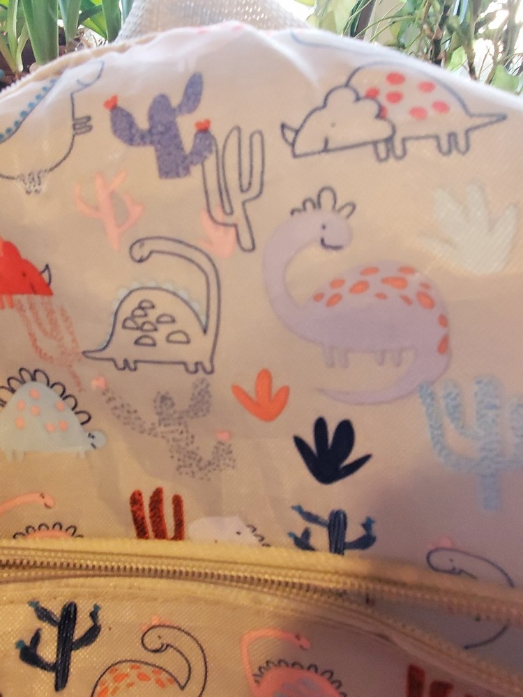 Childs backpack, Dinosaur pattern, very lightweight, about 11" x 10" wide, nice