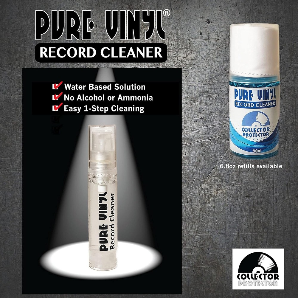 Ultimate Vinyl Cleaning Solution - Anti-Static Brush & Protective Pouch Included