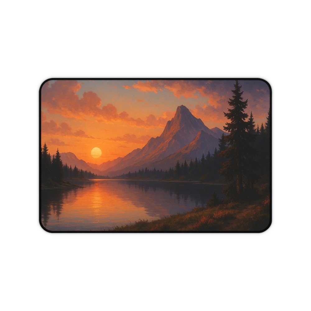 Sunset Mountain Desk Mat, Home Office Decor,