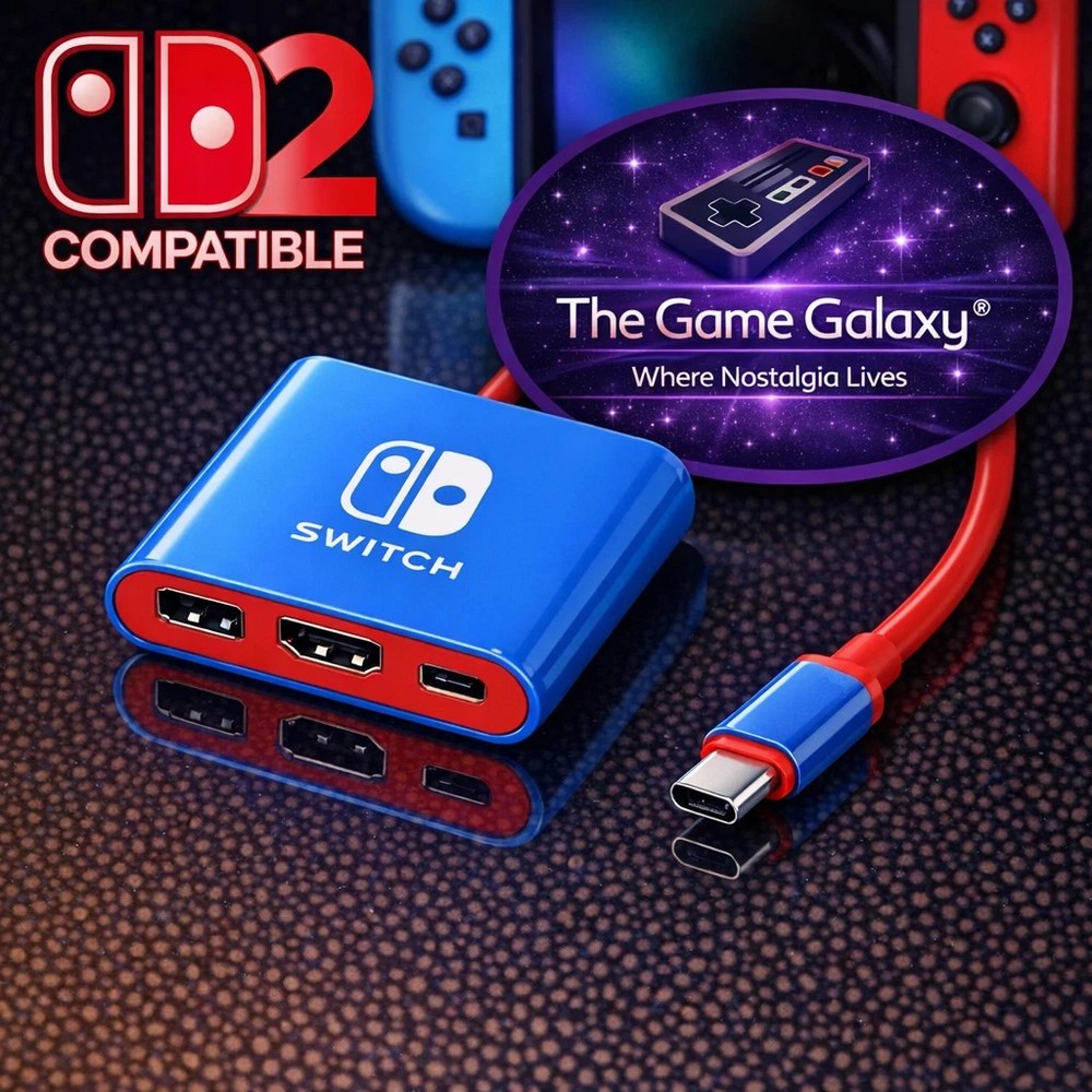 HDMI TV Dock For Nintendo Switch 1/2/OLED Docking Replacement Adapter Converter