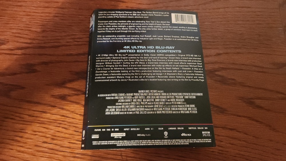 Poseidon Arrow 4K Bluray Slipcover NO discs
