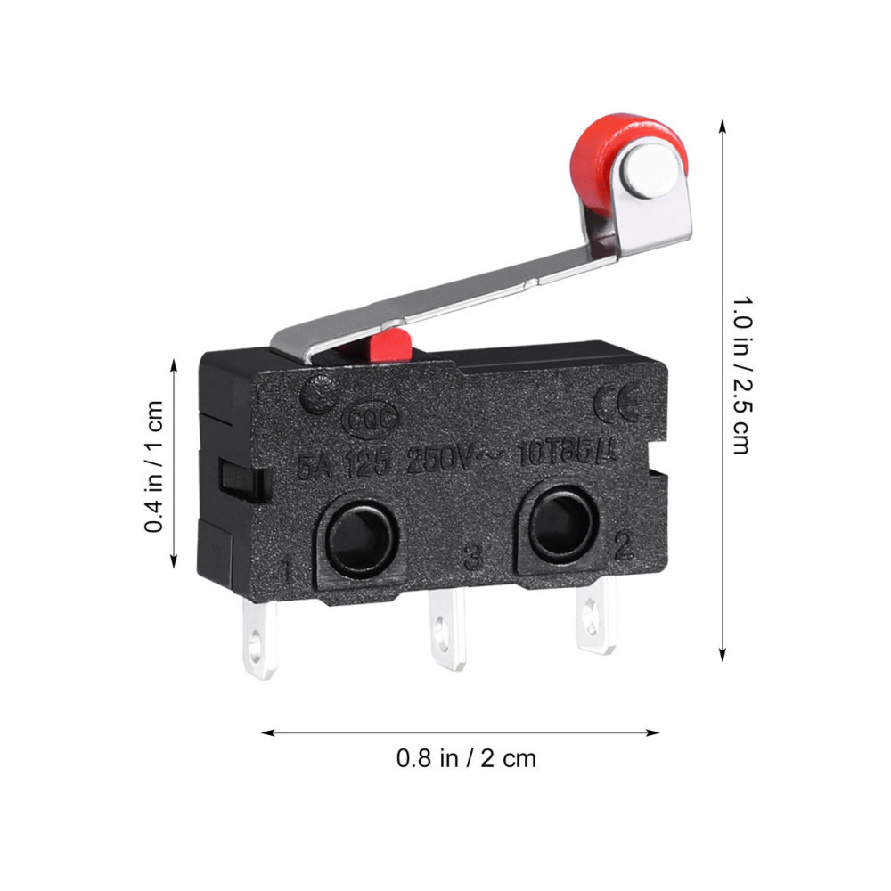 10PCS KW12 Mini Micro Limit Switch Roller Lever Arm SPDT Snap Action Switch