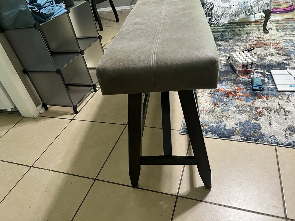 Woodcote Brown Counter Height Bench
