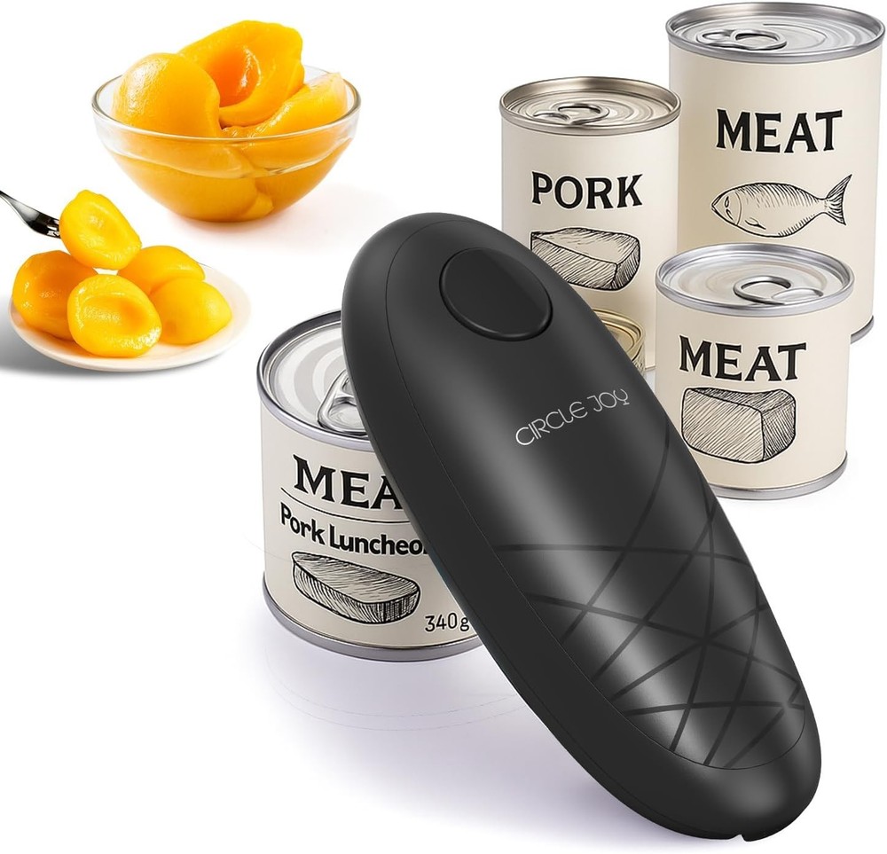Electric Can Opener, One-Touch Automatic Can Opening with Smooth
