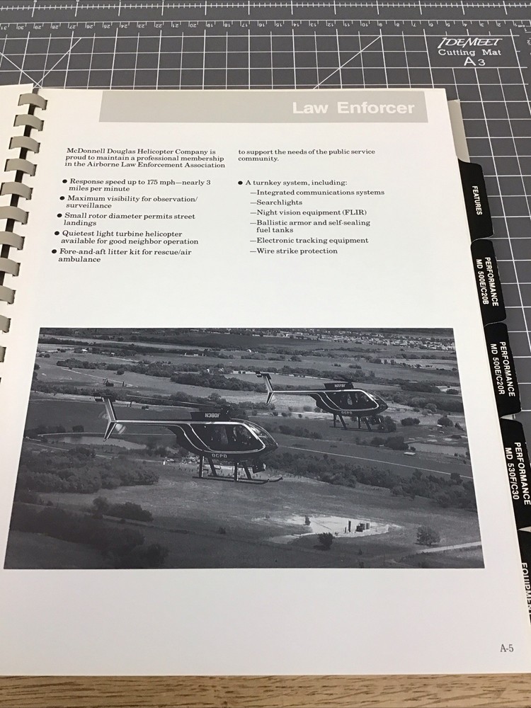 Original McDonnell Douglas MD 500E/MD 539F Technical Description QU-1