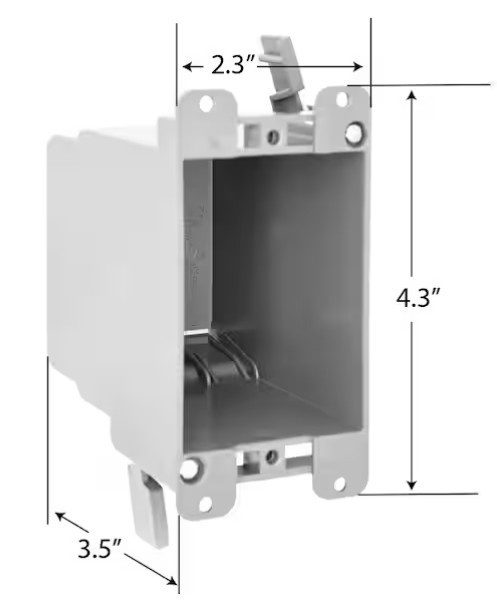 Feit single gang old deep work box - 20 cu in.