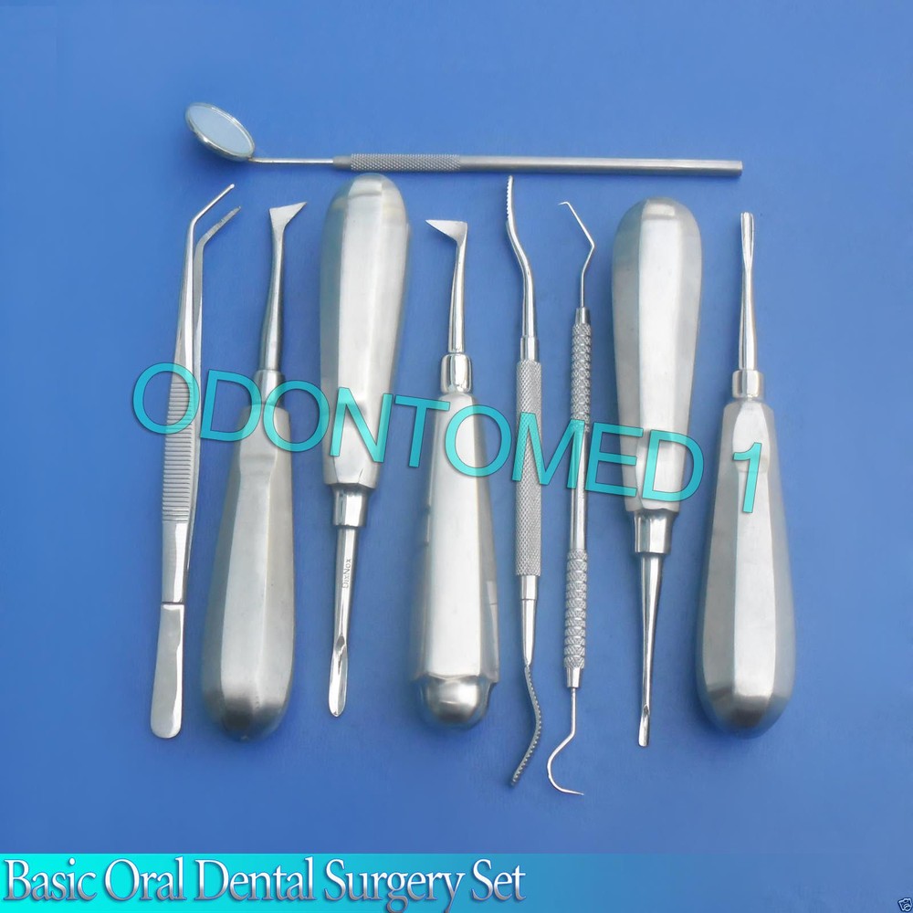 9 PCS PREMIUM BASIC ORAL DENTAL SURGERY SURGICAL INSTRUMENTS SET KIT DN-452