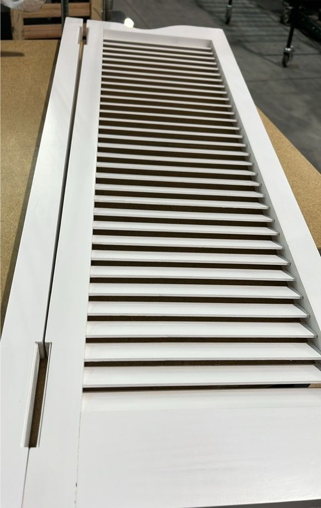 (MISSING Hinges )  White Swinging Door Double Half Door