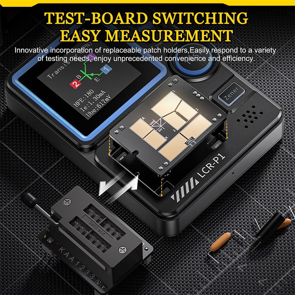 LCR-P1 Transistor Meter Capacitor Tester ESR Diode Triode NPN Infrared Decoding