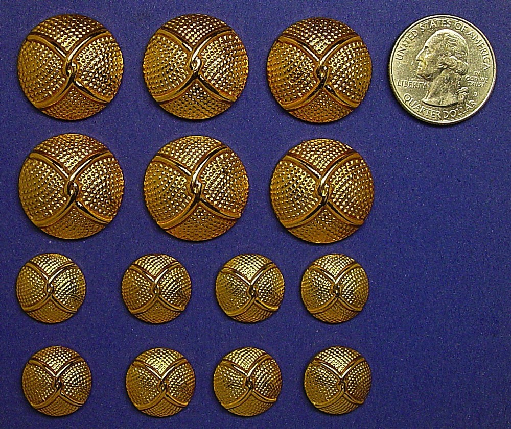 ZARA REPLACEMENT BUTTONS 14 Gold Tone solid metal buttons Good Used Condition