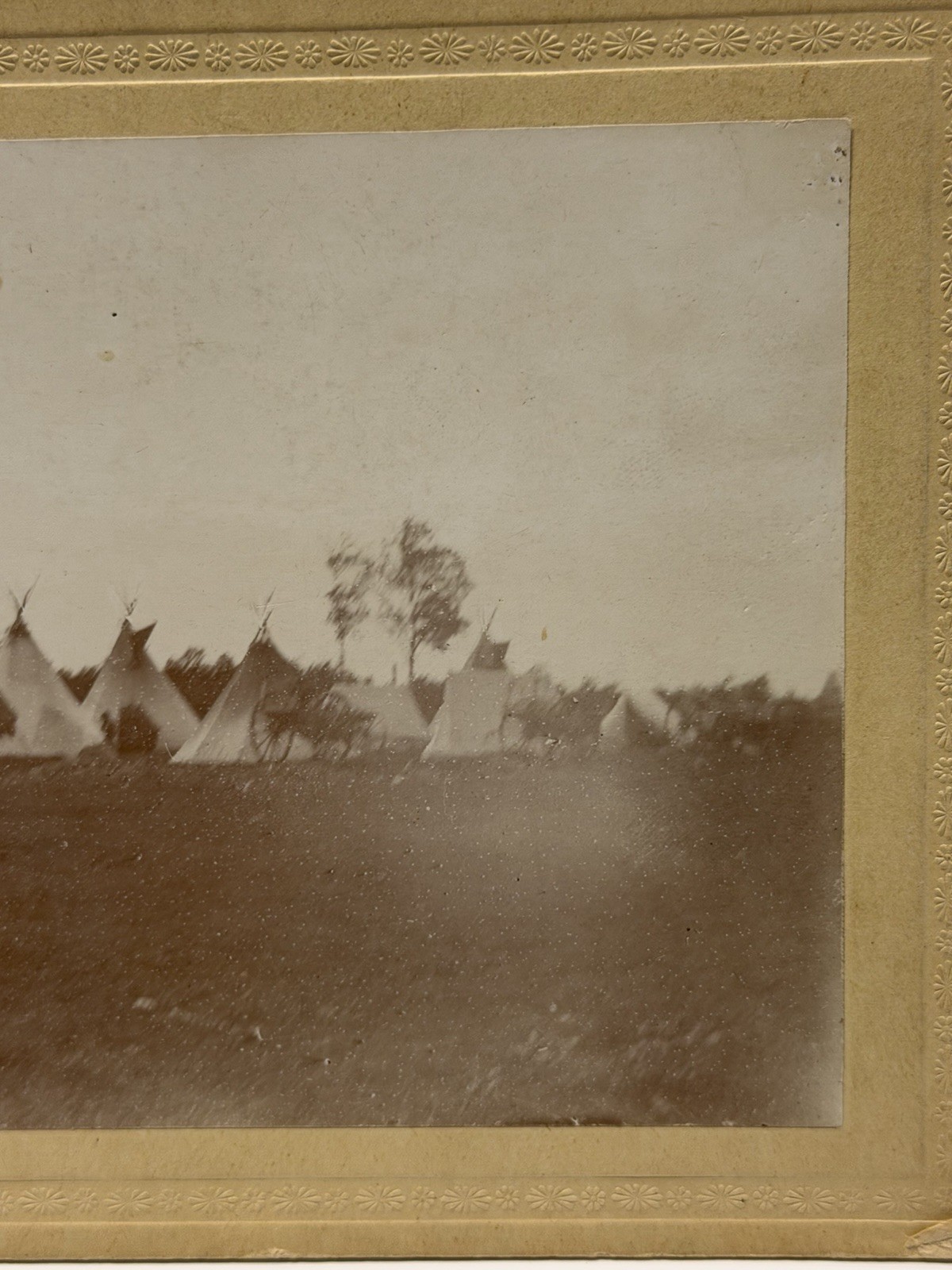 Antique Native American Indian Cabinet Card Photograph of Tepees; 1880's