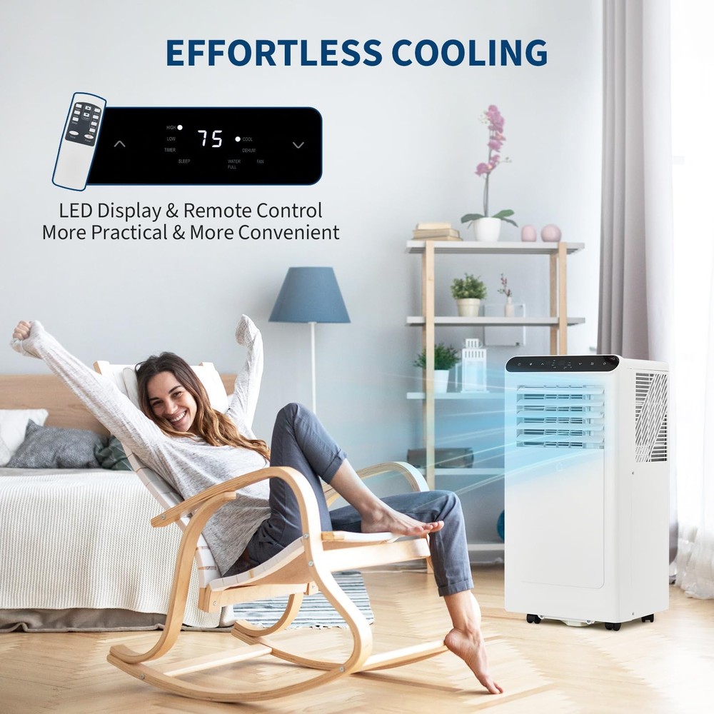 🔥8000 BTU Portable Air Conditioner AC Unit with Remote Control Cool Dehum