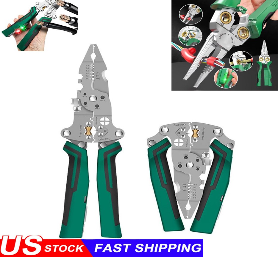 18 IN 1 Foldable Wire Stripper Tester​​ Multi-Function Plier with Voltage Tester