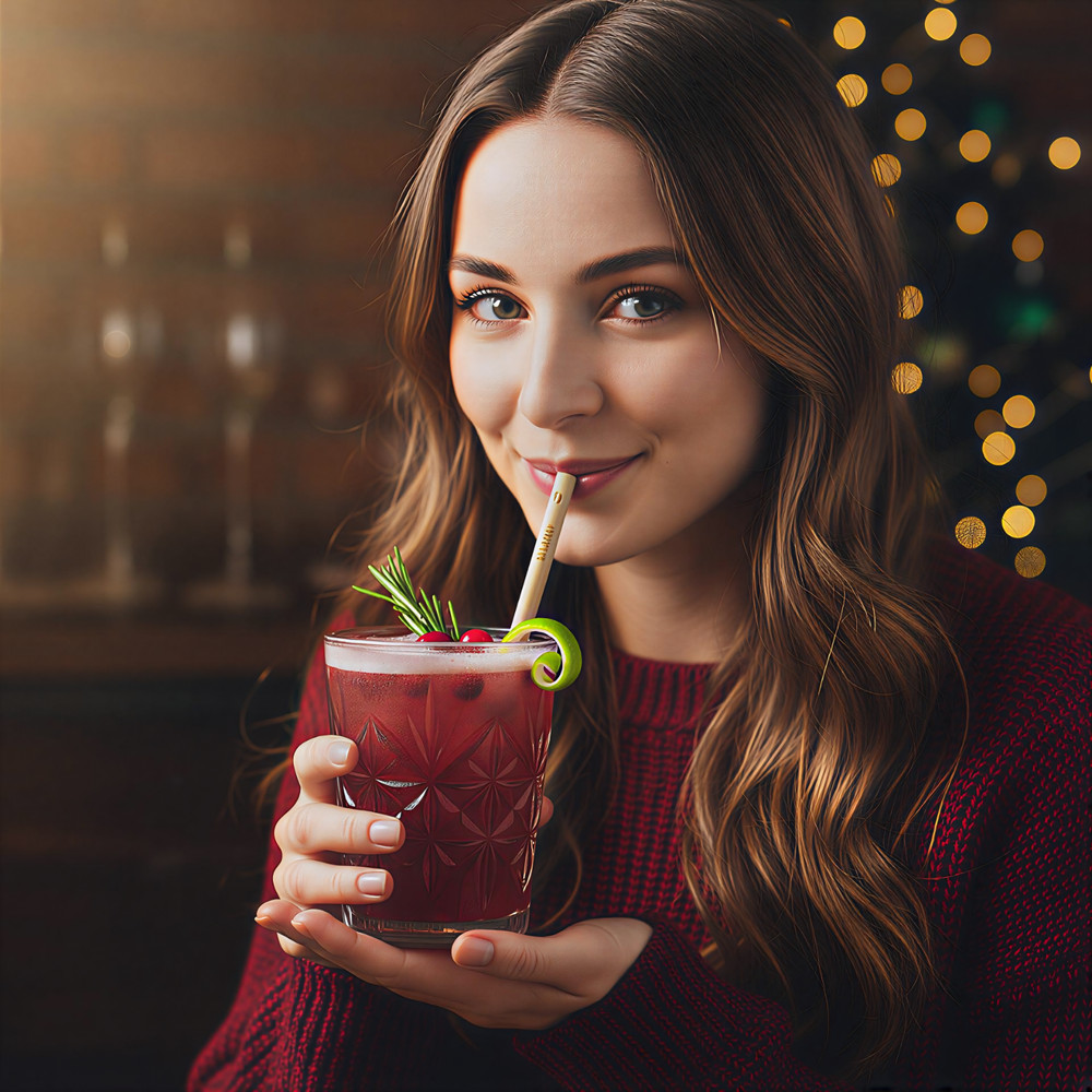 SLURUP Bamboo Straws - 20 Pack Reusable, Eco, zero-plastic drinking straws.