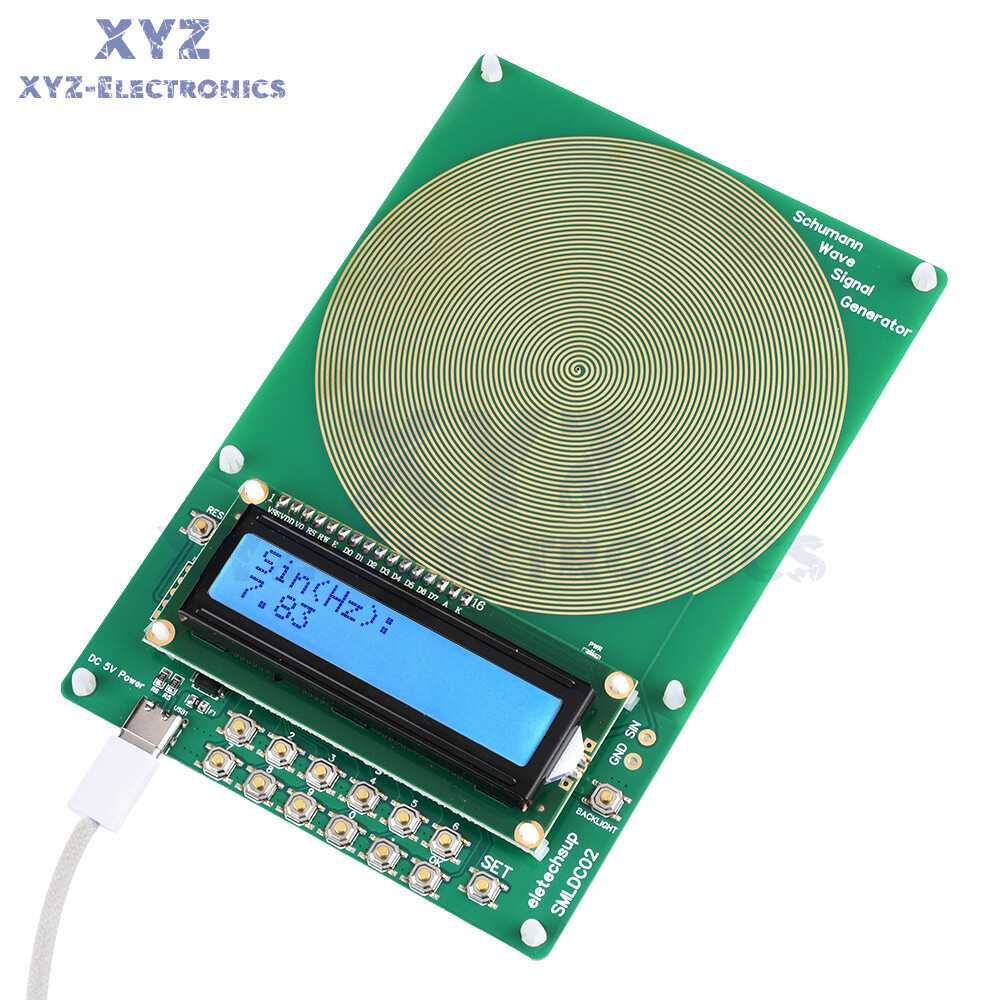 Schumann Wave Generator Pulse Sine Frequency +3.5MM Audio Output Connector +Case