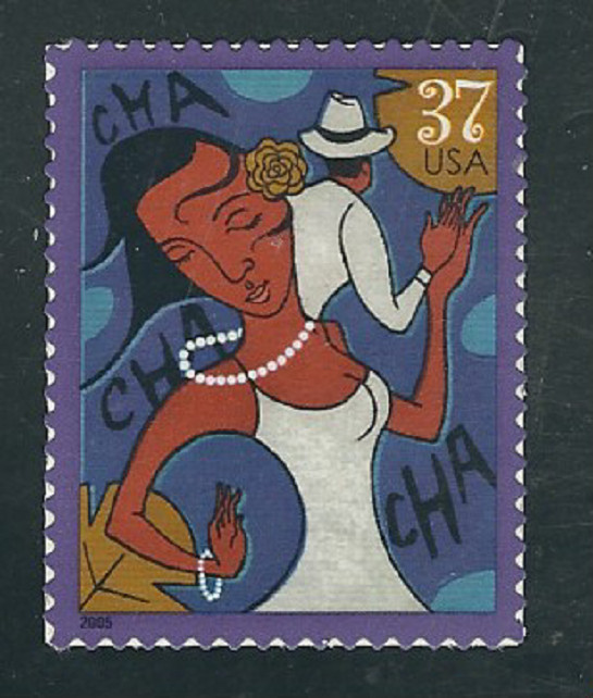 Scott  #3941... 37 Cent....Let's Dance...Cha Cha...2 Stamps
