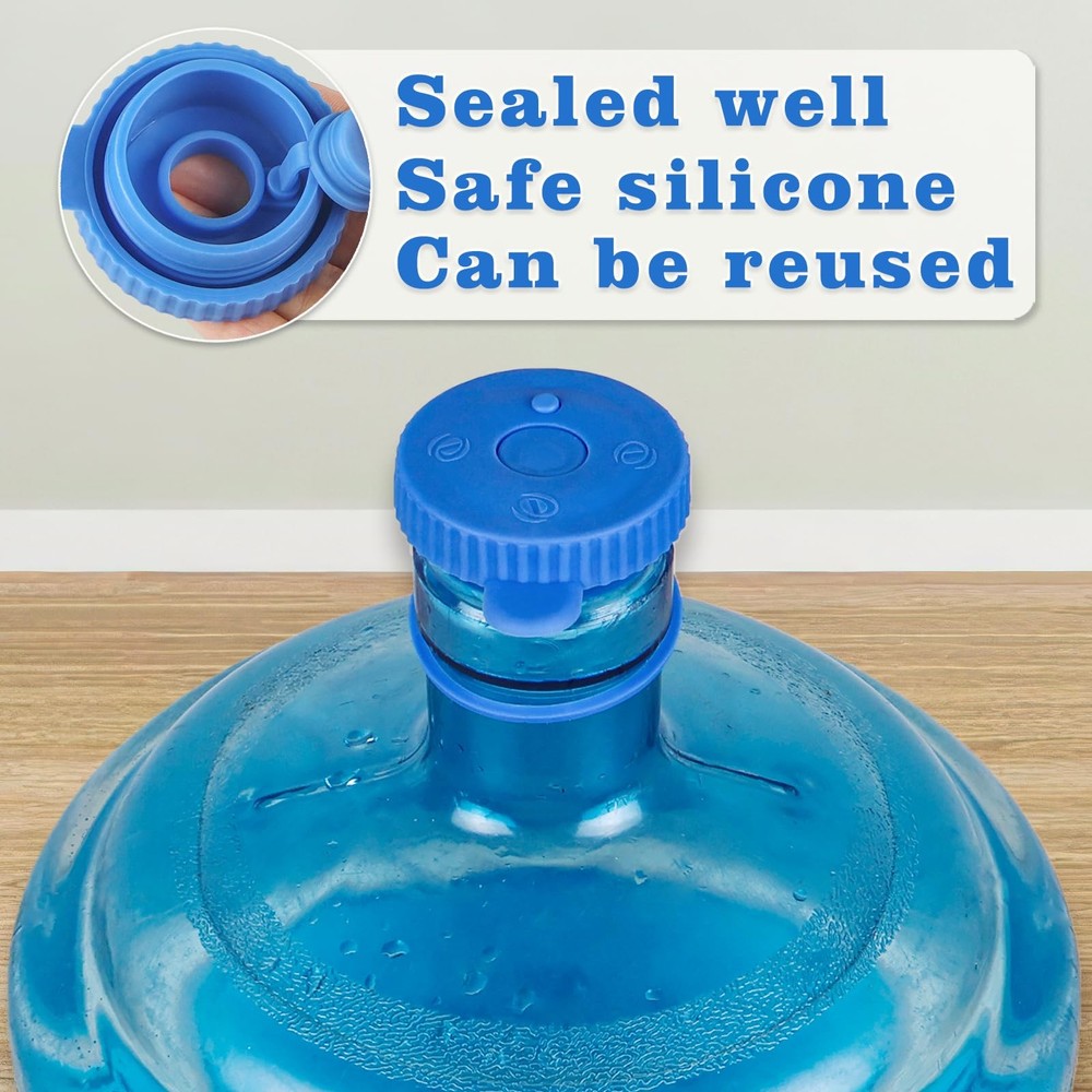 2 Pack 5 Gallon Water Bottle Handle, Stable Ergonomic Jug Blue