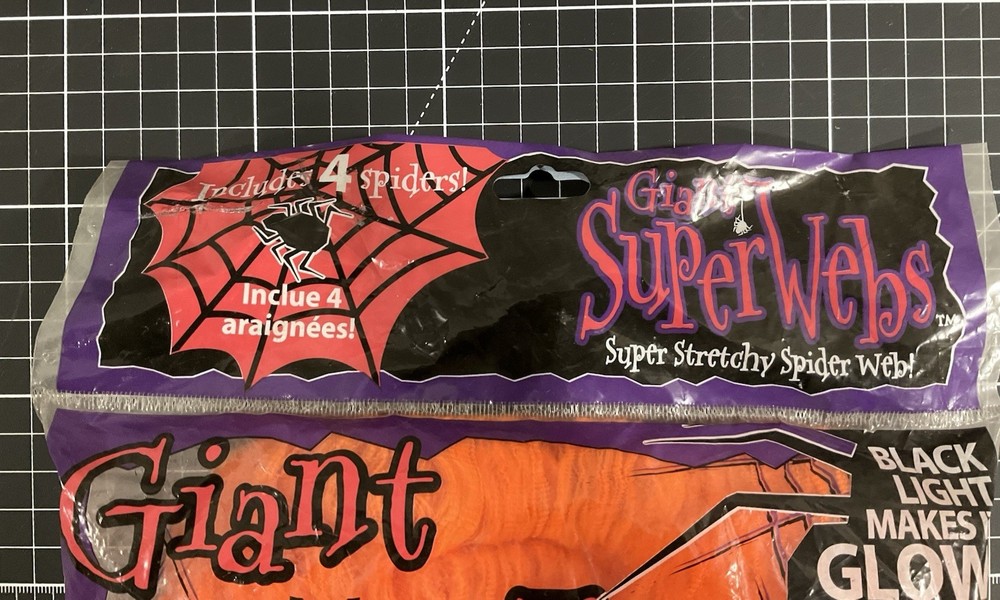 Giant Super Webs ORANGE SPIDER WEB 13’