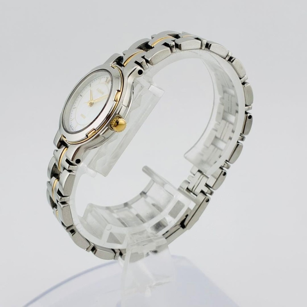 SEIKO EXCELINE Quartz Watch Shell Combination Gold Silver Tone