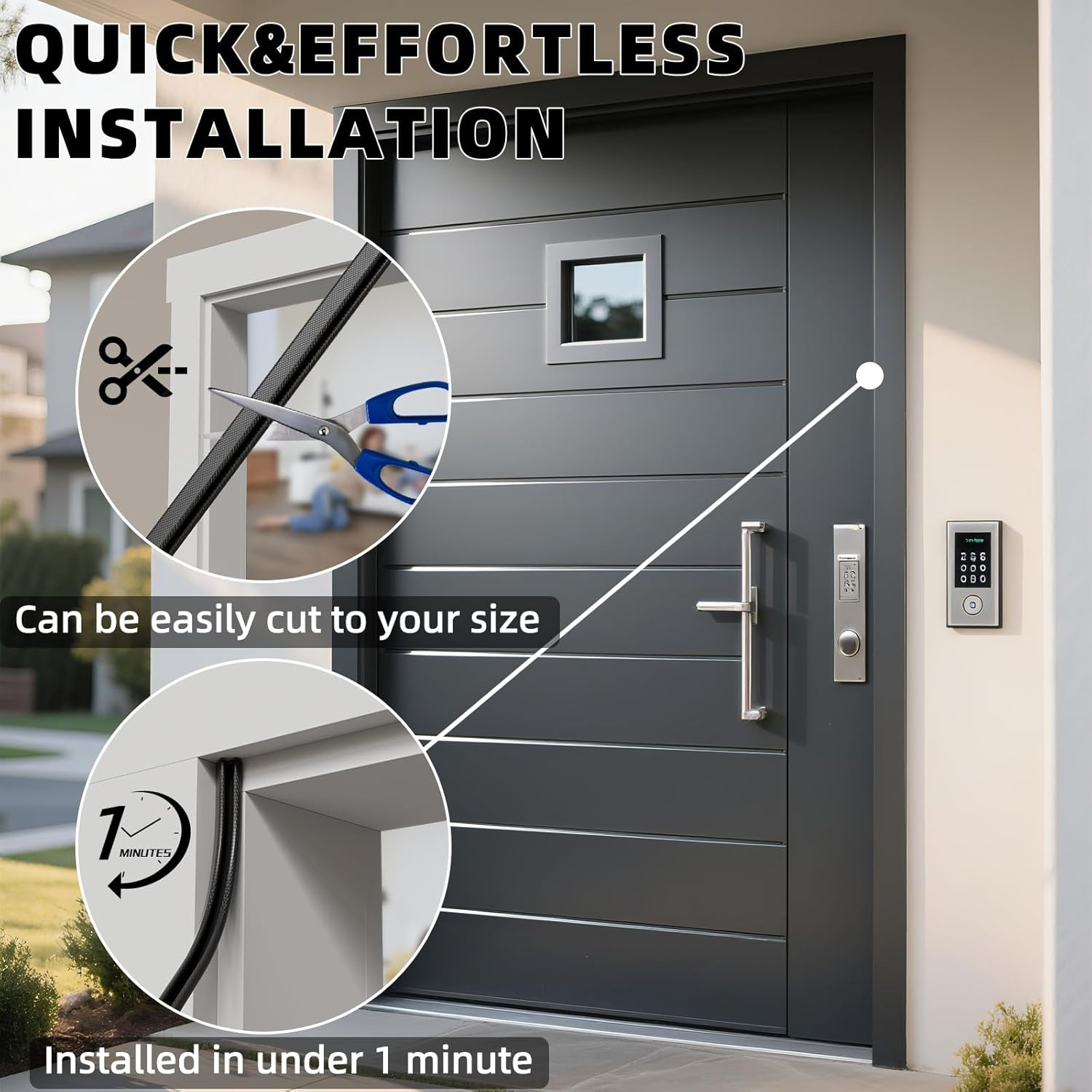 1 Pack*19.6 Ft Self-Adhesive V Shape Foam Window Weather Stripping Door Seal Ins