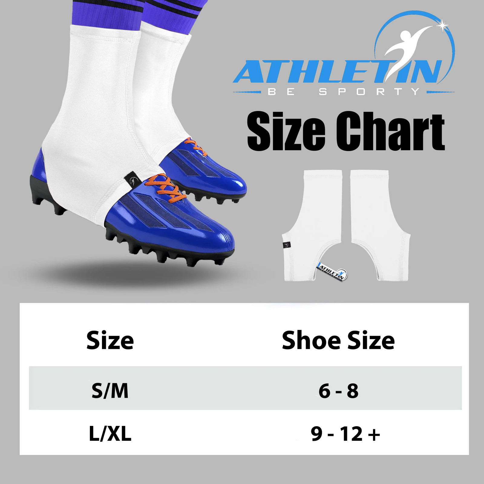 Football Cleats Cover Shoe Spats by Athletin Be Sporty - Pair