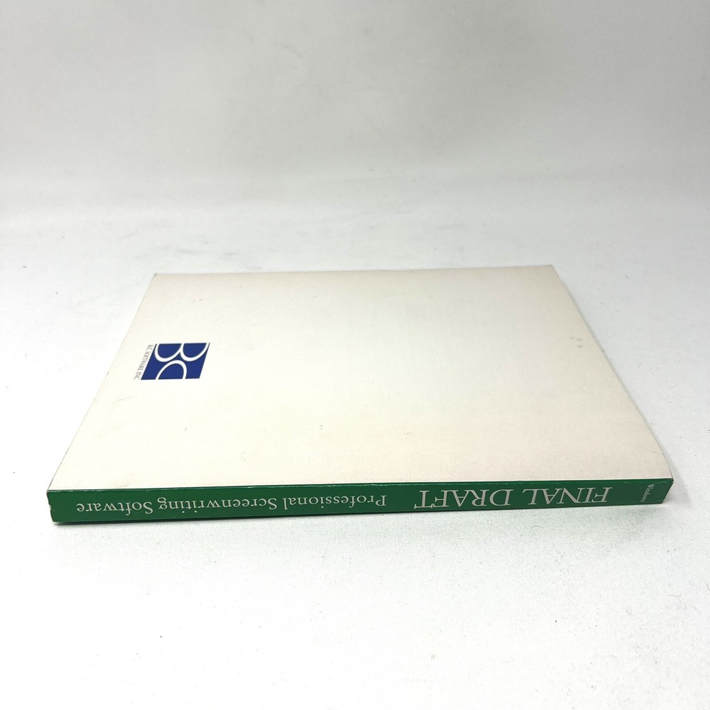 Windows Final Draft User Manual Windows 92 Professional Screen Writing Software