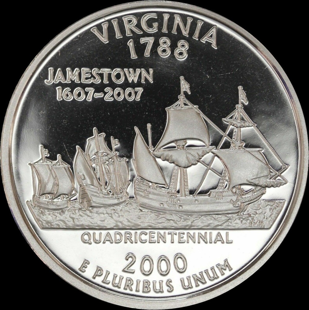 2000 S Virginia State Quarter Gem PROOF Deep Cameo CN-Clad Coin