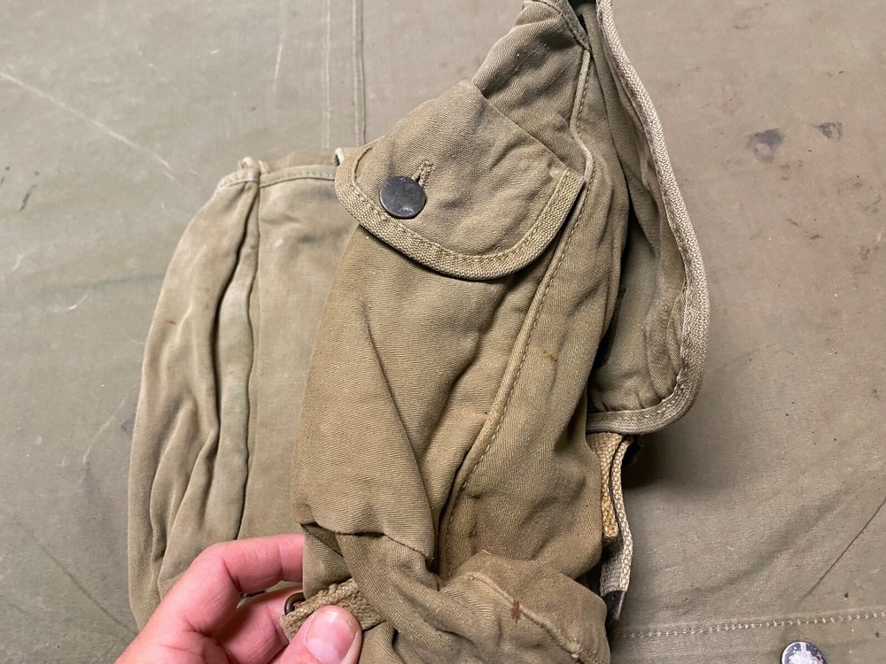 ORIGINAL WWII US AIRBORNE PARATROOPER M1936 MUSETTE JUMP BAG-OD#3