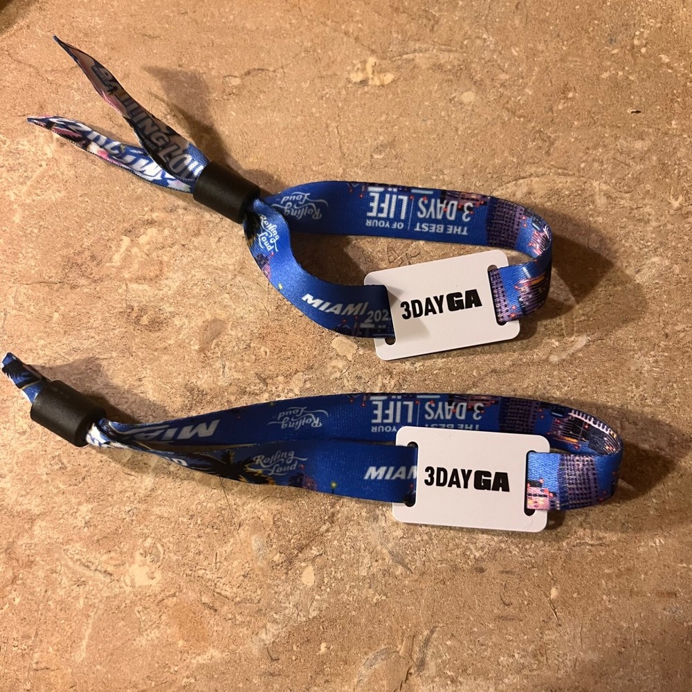 rolling loud tickets wrist bands 