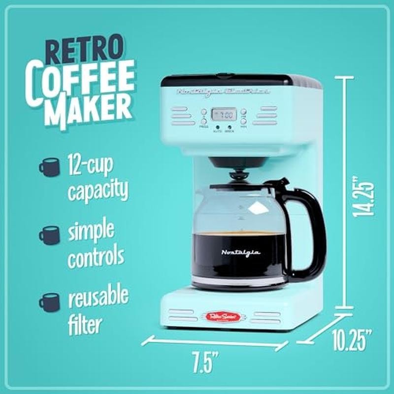 12-Cup Programmable Coffee Maker LED Display Auto Shut-Off Keep Warm Plastic New