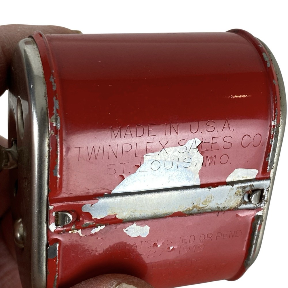 Antique Twinplex Razor Blade Stropper Sharpener Red Flash Model With Box USA