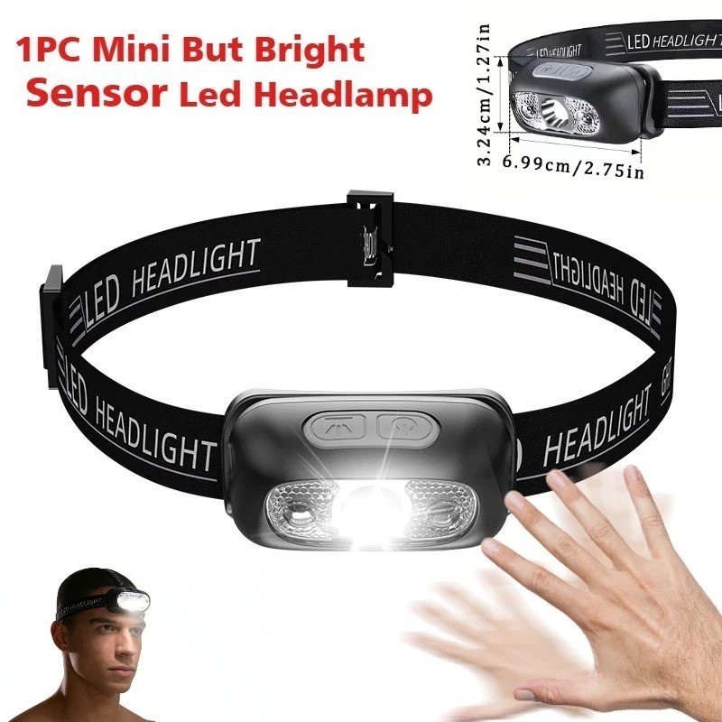 LED Headlamp USB Rechargeable Flashlight Waterproof Head Lamp Torch Camping USA