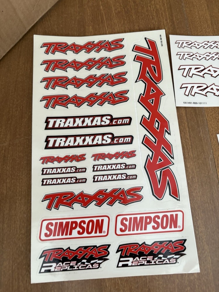 Vintage Traxxas Decal Sheets RC Models
