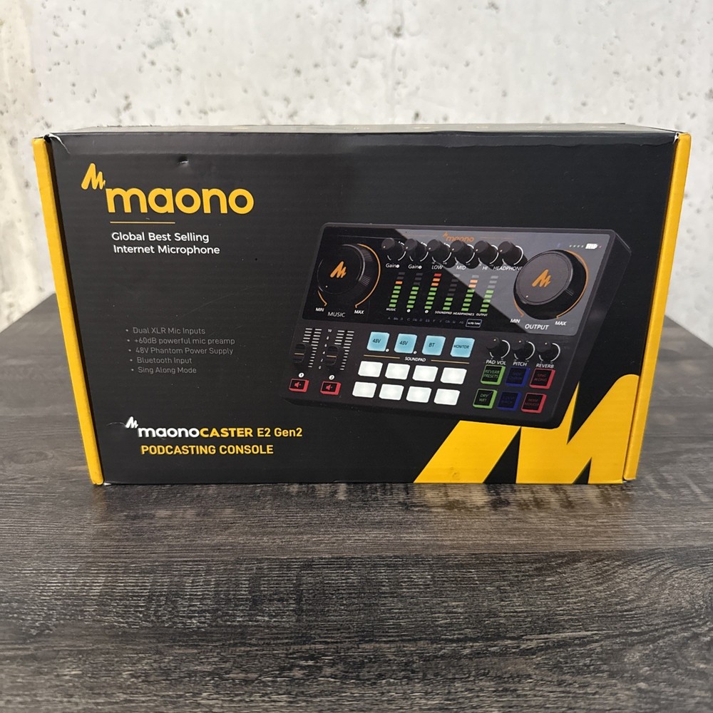 Map o maonoCASTER E2 Podcasting Console Live & Studio Mixer MPN E2 Studio Audio