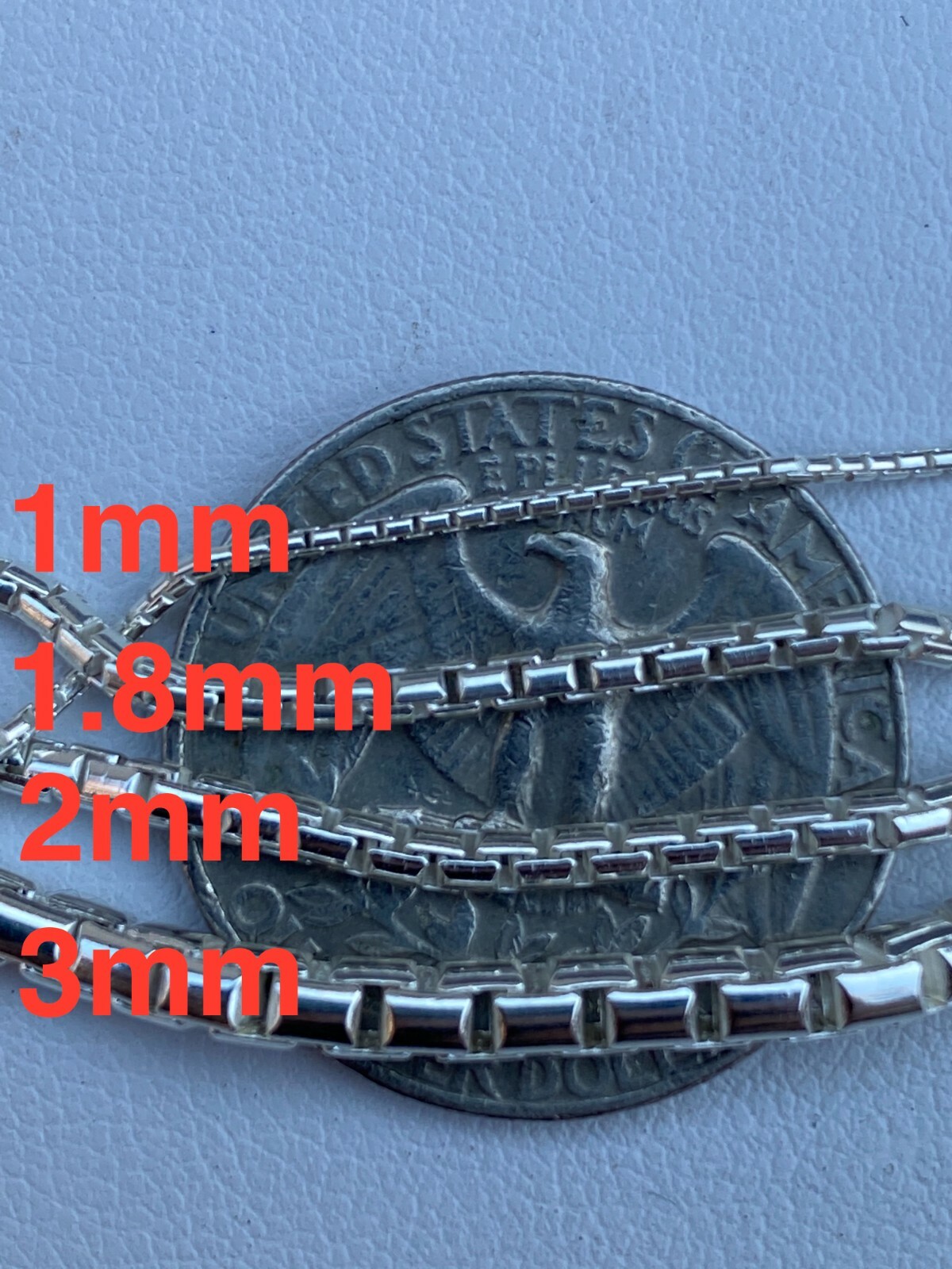 Real Solid 925 Sterling Silver Rounded Box Chain 1-3mm Necklace Men Ladies Snake