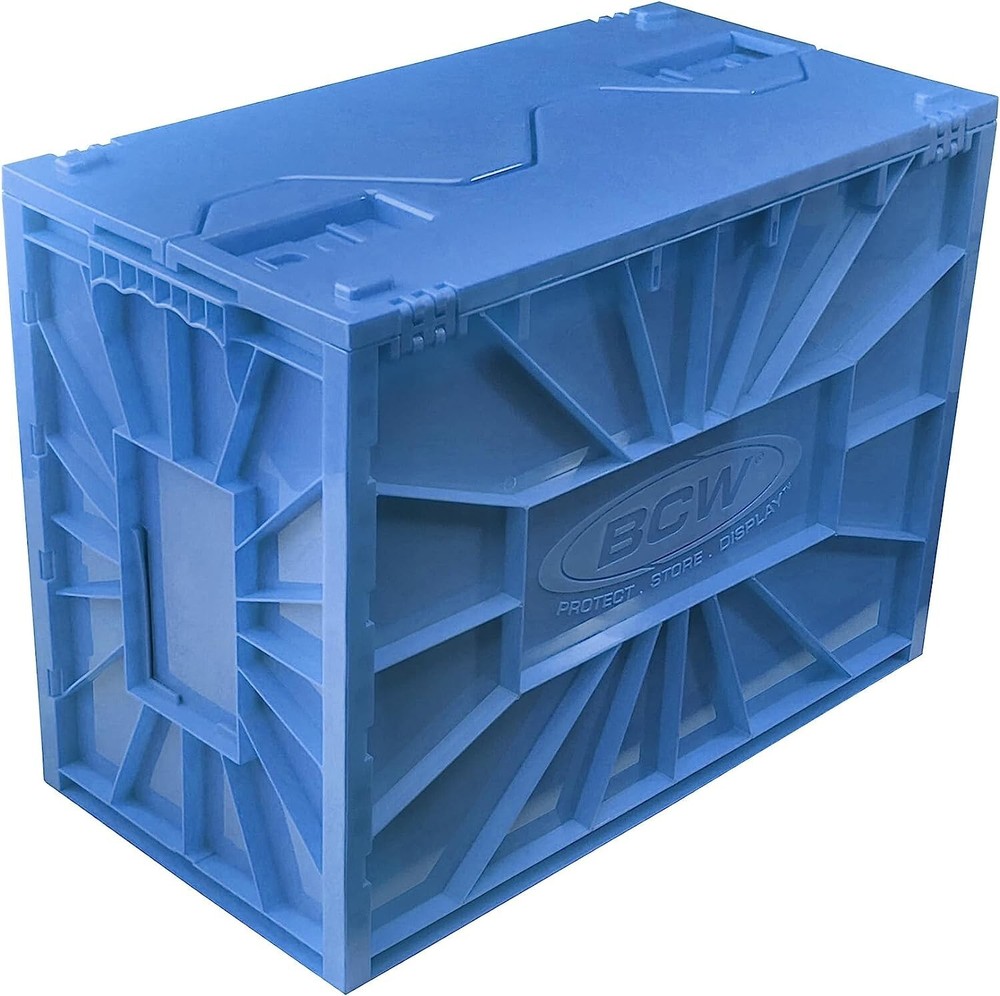 2 Pack BCW Blue Short Comic Book BinPlastic Stackable Box Ho1d 150 Comics