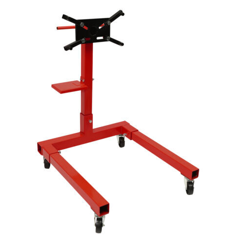 Rotating Engine Stand 360° Adjustable Head 1,250 lb Capacity Red