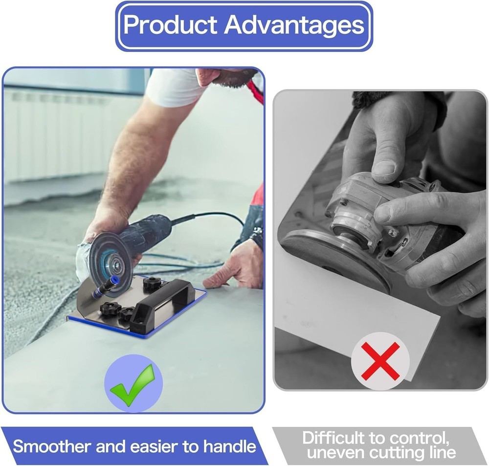 45 Degree Tile Chamfering Tool, Angle Grinder Stand for 45° Tile Cutting, Tile C