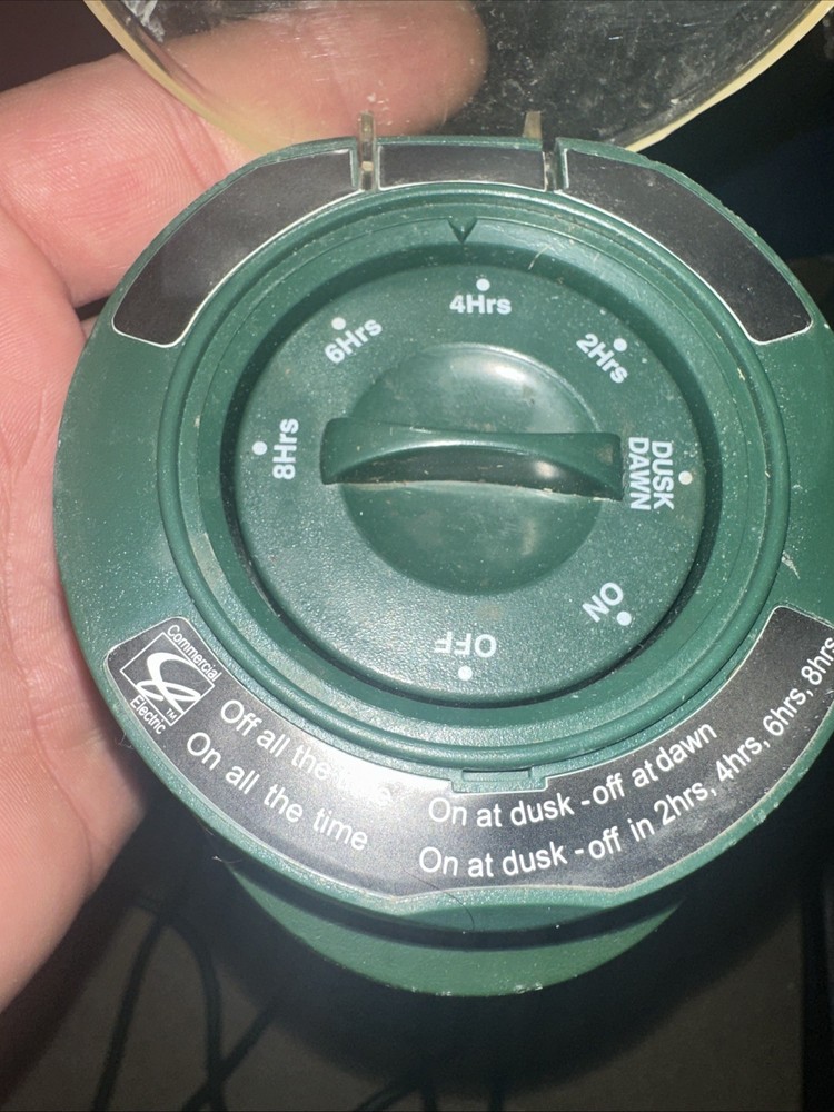 Outdoor Pool Pump Light Sensor Timer 12ft Extension Cord Plug-In