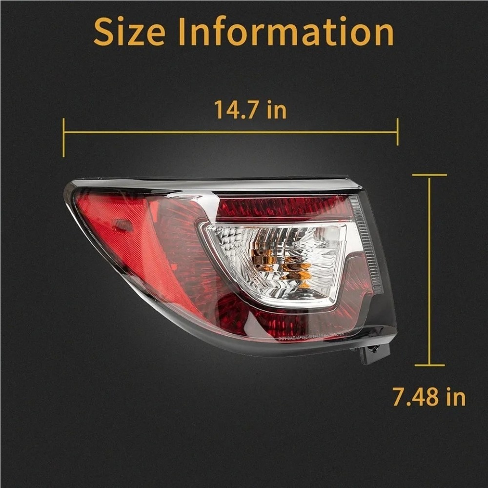 Tail Light Assembly Compatible With 2013-2017 Chevy Traverse Left Driver Side...