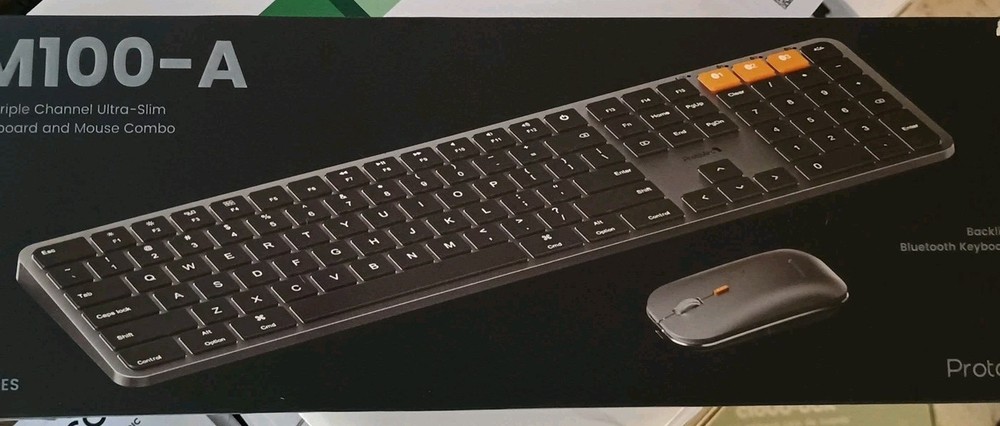 ProtoArc Backlit Bluetooth Keyboard and Mouse Set KM100-A