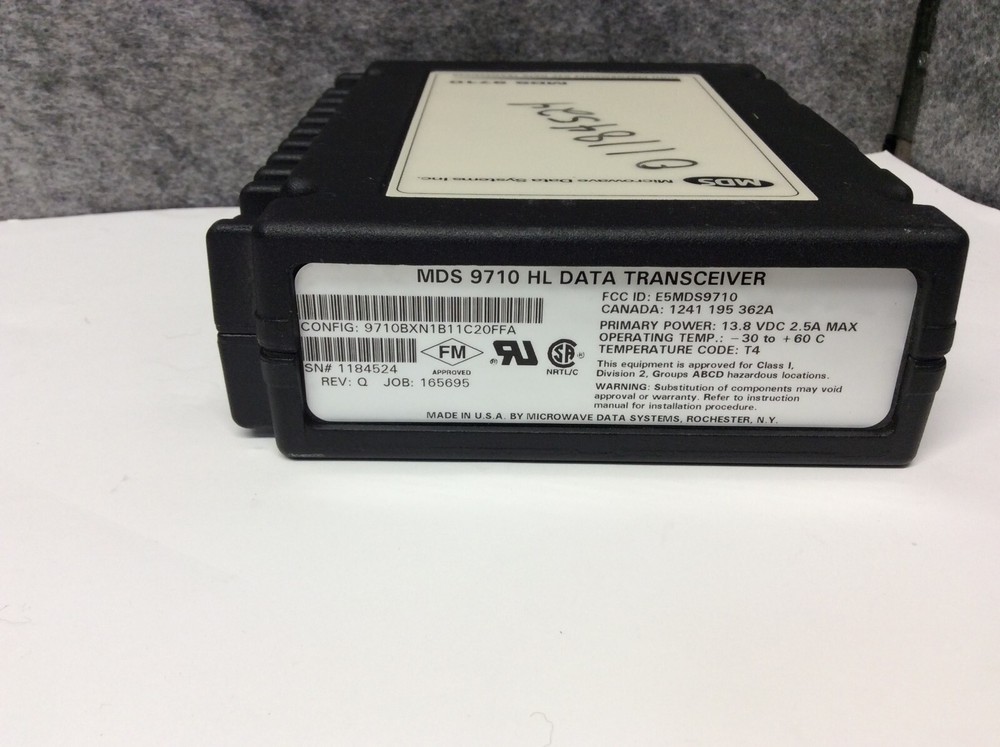 MDS 9710 HL DATA TRANSCEIVER HIGH PERFORMANCE DSP DATA TRANSCEIVER 13.8VDC