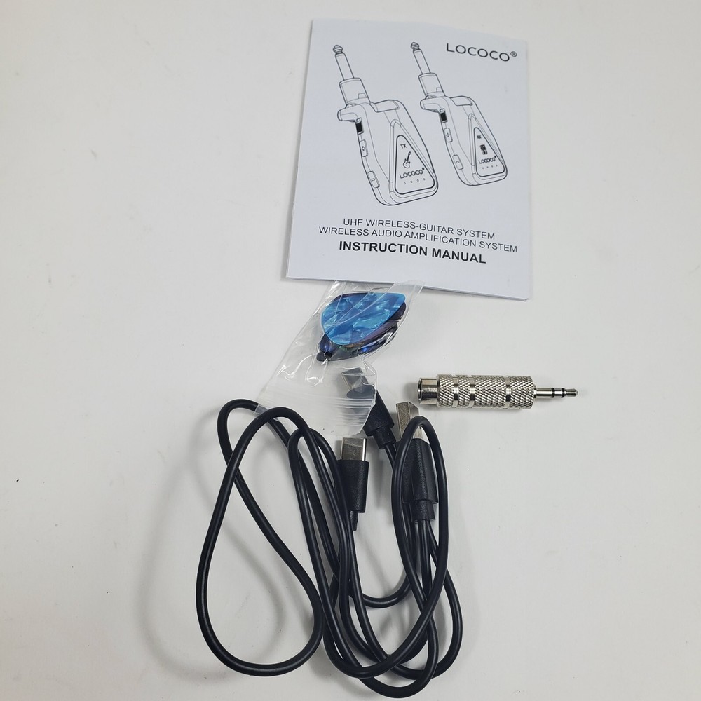 LOCOCO Wireless Transmitter Receiver UHF 4 Channels Rechargeable Audio Wireless